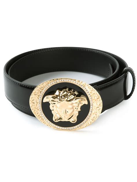 versace collection beltblack leather buckle|Versace men's belts on clearance.